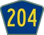 Highway 204 marker