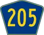 Highway 205 marker