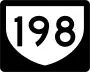 Highway 198 marker