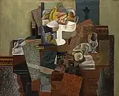 Pablo Picasso, Nature morte au compotier (Still Life with Compote and Glass), oil on canvas, 1914–15