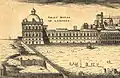 Ribeira Palace (16th century) of Lisbon on an 18th-century engraving