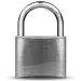 Silver padlock