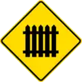 Level crossing with gates ahead