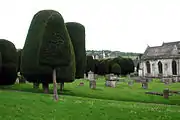 The St Mary's Parish churchyard is notable for its ancient and numerous yew trees.