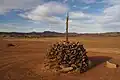 J.M. Painter's surveying cairn on western margin of ranges