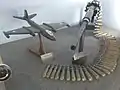 A model of the Martin B-57 bomber and the 30 mm cannon installed on the Shenyang F-6, on display at the Pakistan Air Force (PAF) Museum, Karachi.