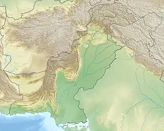 Location of Zharba Lake in Pakistan.