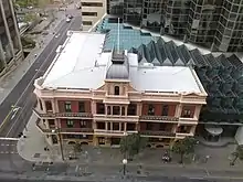 The Palace Hotel and the forecourt's distinctive spiked glass roof