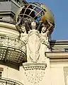 Figures with globe, Palais des Beaux Arts