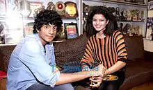 Muchhal with sister Palak Muchhal on Raksha Bandhan 2013