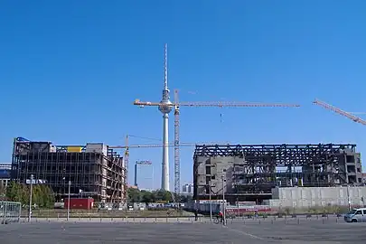 The Palast der Republik during its demolition in September 2007