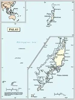 Palau geography map