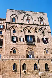 Old four-story stone building