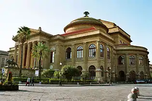 Teatro Massimo in Palermo, Italy, the largest opera house in Italy