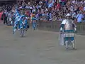 Onda's Comparsa during the Corteo Storico before the Palio