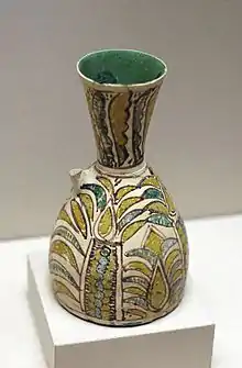 Pitcher in cuerda seca style from Susa in Iran, 8th-9th century