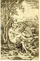 Leda and the Swan, engraving