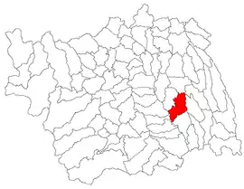 Location in Bacău County