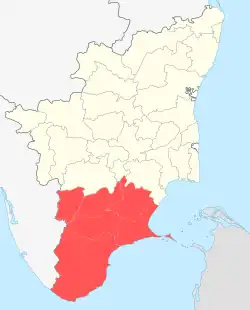 Pandya Nadu region within Tamil Nadu