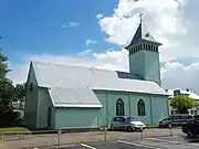 Side view of the church