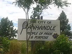 Welcome sign in Panhandle