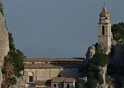 Panorama with part of the Church of San Silvestro (Bagnoli del Trigno) [it] on the right.