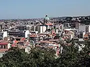 Panorama of Barcellona Pozzo di Gotto showing dome of the basilica