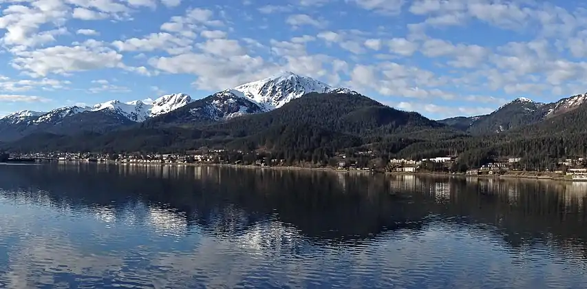 Mt. Bradley (aka Jumbo) and Douglas Island seen from Juneau