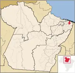 Location of Bragança in the State of Pará