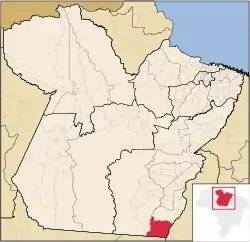 Location of Santana do Araguaia