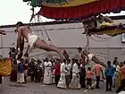 Kavadi offering during Thaipusam in Montreal, Canada.