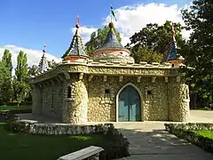 Miniature replica of Princess Aurora's castle at Disneyland Paris