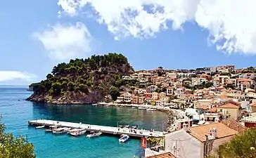 Overview of Parga, on the Ionian coast