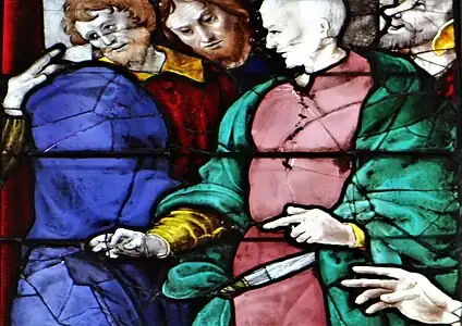 Detail of the "Incredulity of Saint Thomas" (1533), south transept