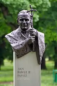 Bust of John Paul II in Kraków