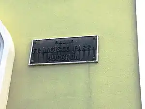 A road sign on PR-133 with the name Francisco Parra Duperón