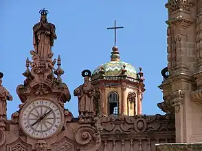 Upper facade