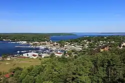 tower view (2016) of the town and the sound