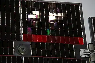 A section of one of Juno's solar panels