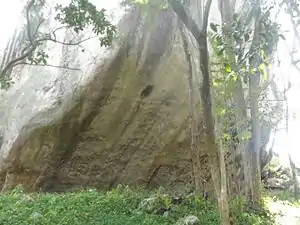 Location of petroglyphs in Cumaca, Tibacuy