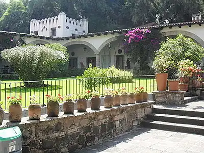 Part of the museum where Frida Kahlo's exhibition is