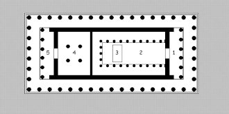 Numbered pan of the Parthenon