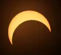 Partial eclipse from Kerrville, Texas.