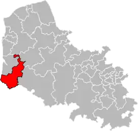 Location of Berck within the department