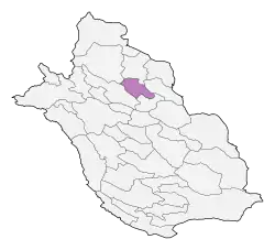 Location of Pasargad County in Fars province