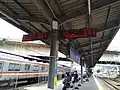 Passenger Information System on the platform canopy