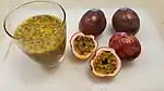 Home-made passion fruit juice