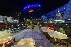 Sosnowiec city center at night