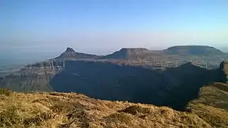 Aundha Fort seen at left from Patta