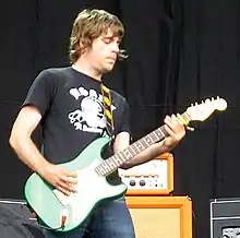 Paul Banks performing with Shed Sevenat the V Festival, Weston Park, 2008